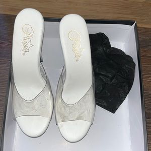 Clear pleaser heels size 9